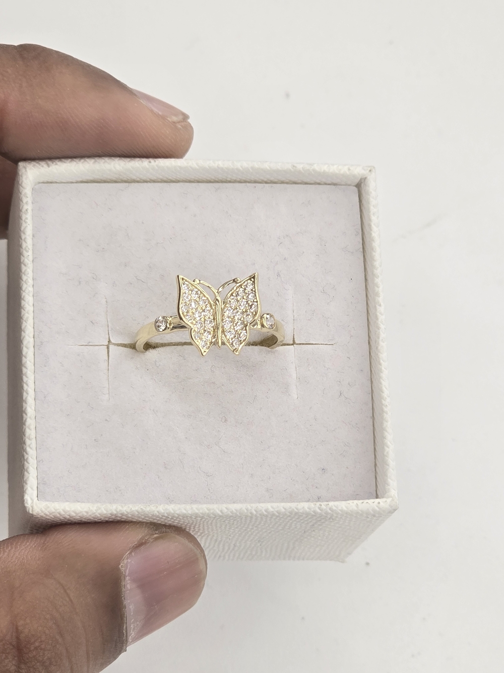 10kt Real Gold Butterfly Ring For Women